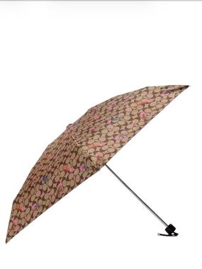 Coach UV Protection Mini Umbrella In Signature Disco Star Print
